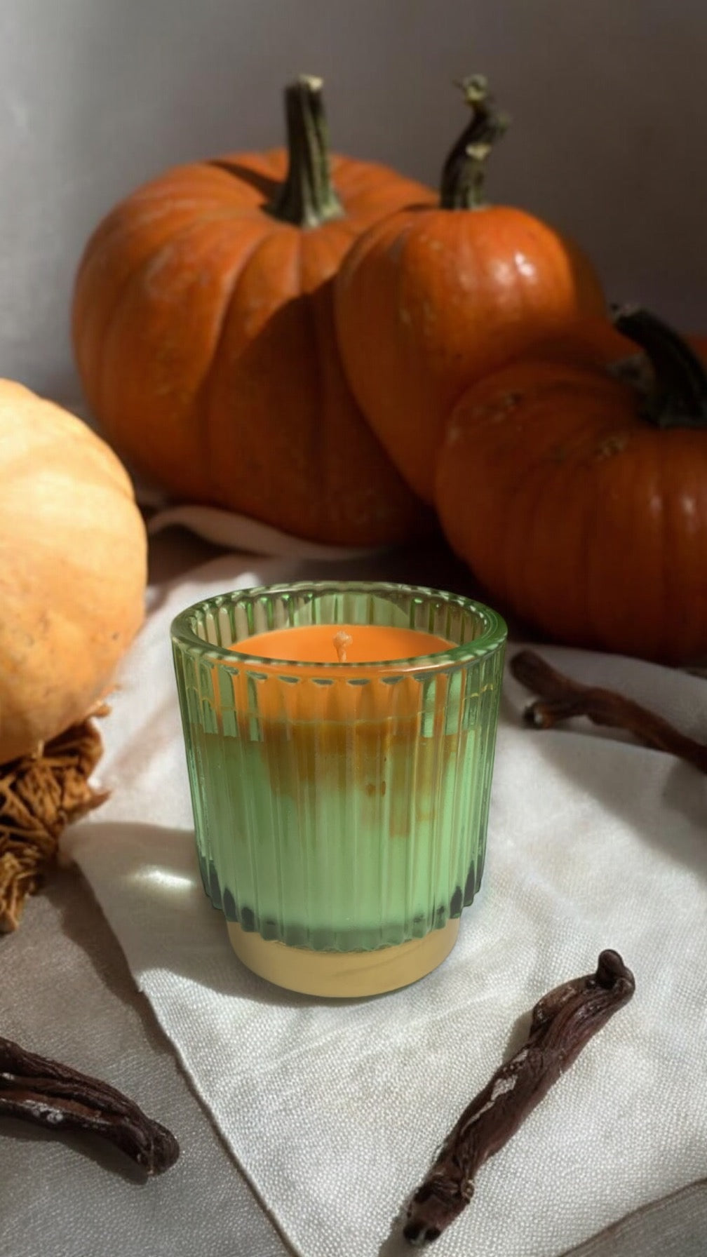 Pumpkin Vanilla Latte Glass Candle