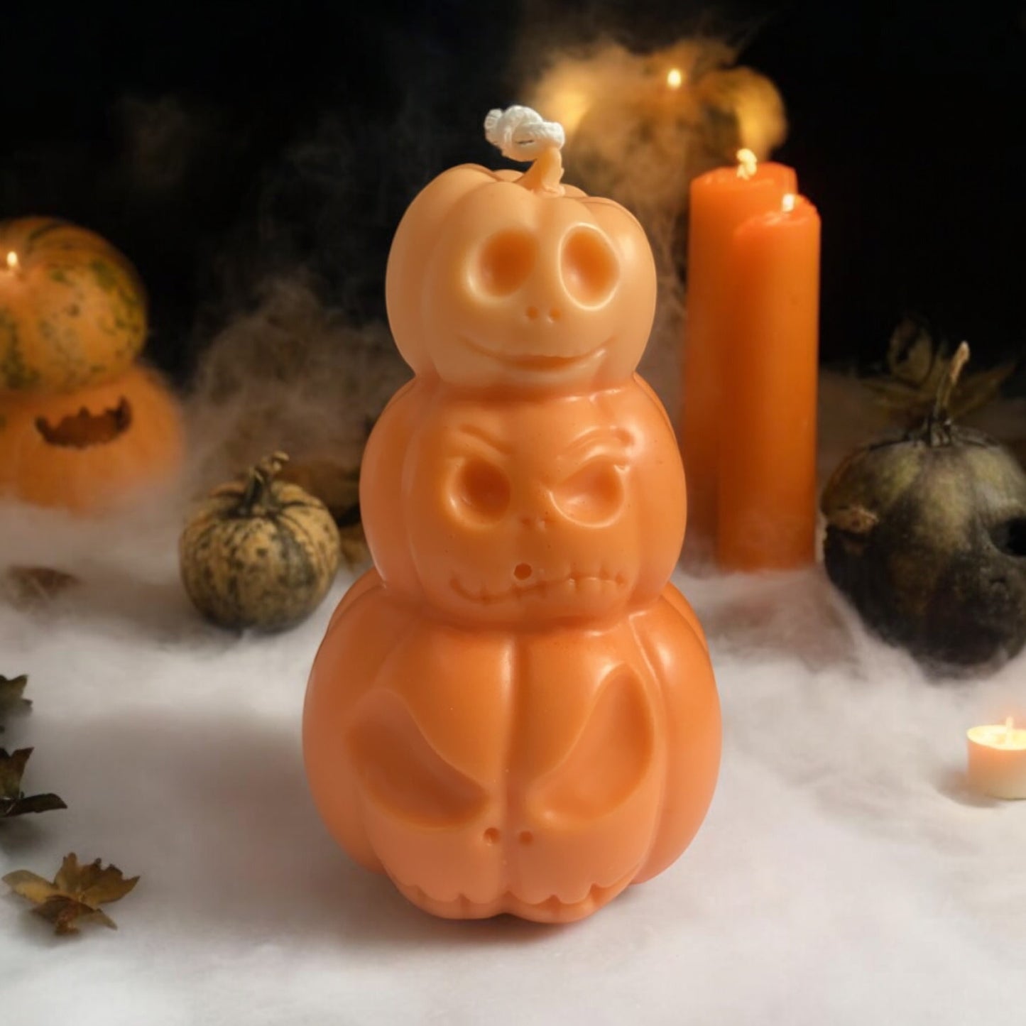 Spooky Jack-o-lantern Candle