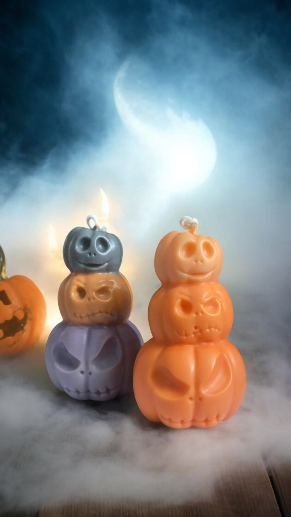 Spooky Jack-o-lantern Candle