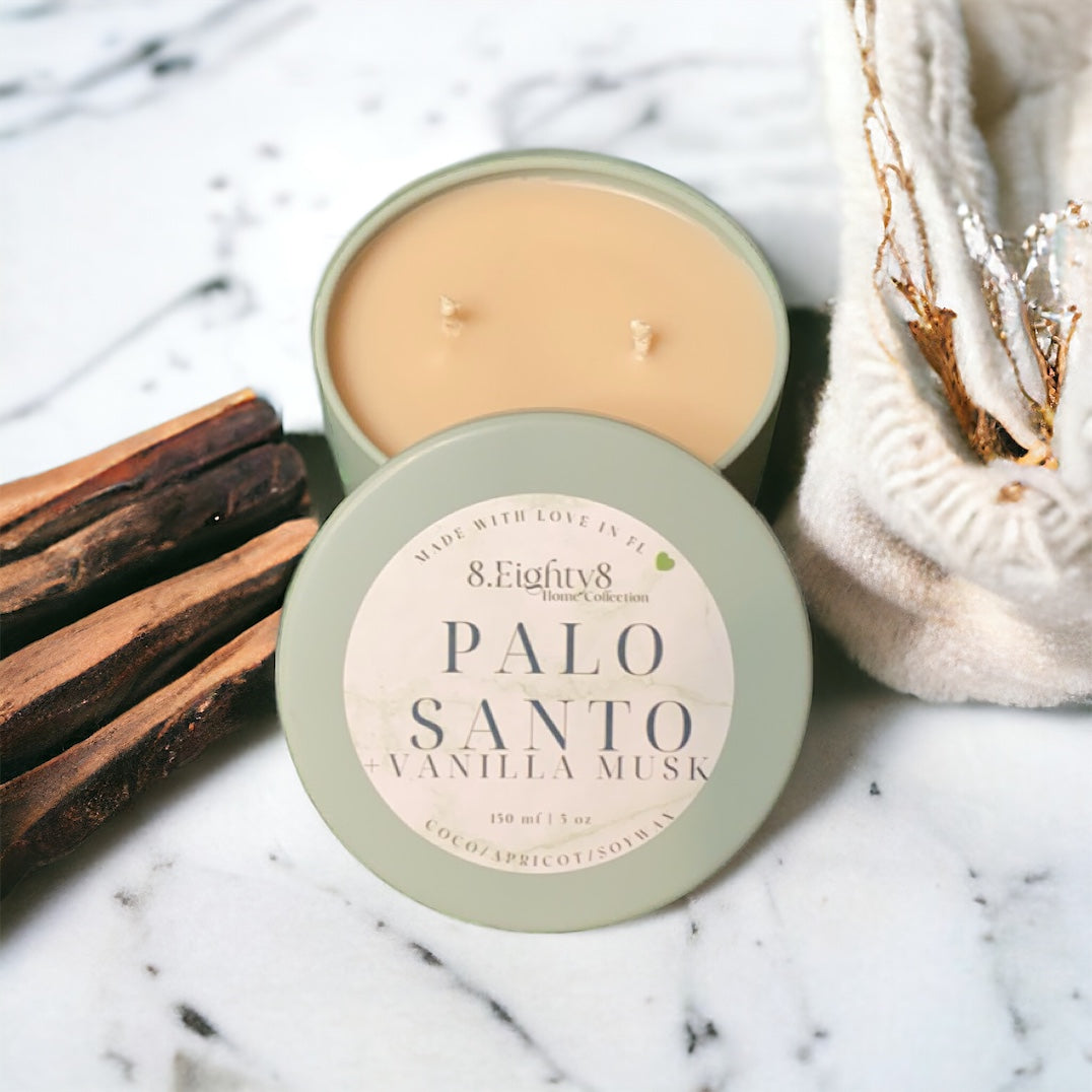 Palo Santo + Vanilla Musk Container Candle