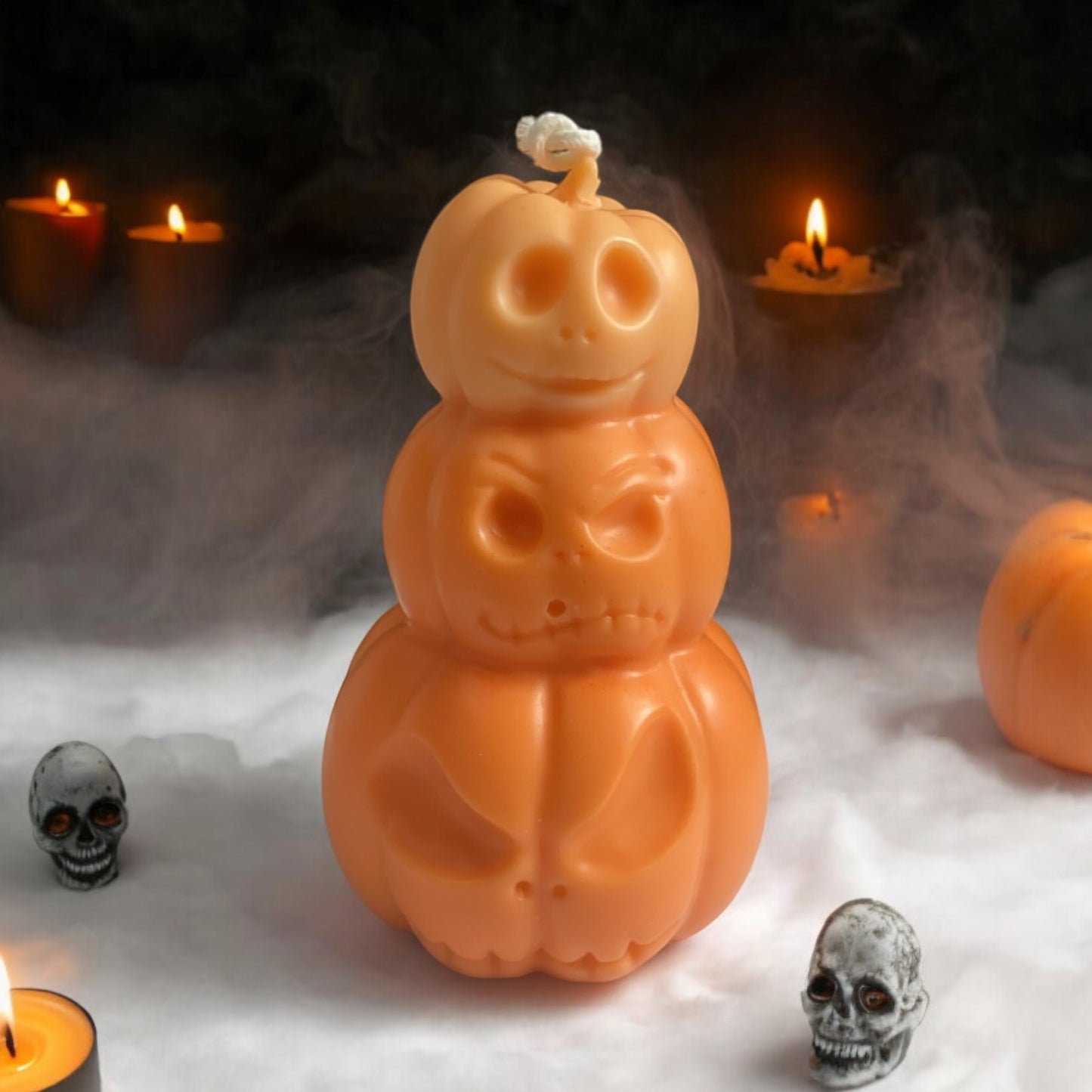 Spooky Jack-o-lantern Candle