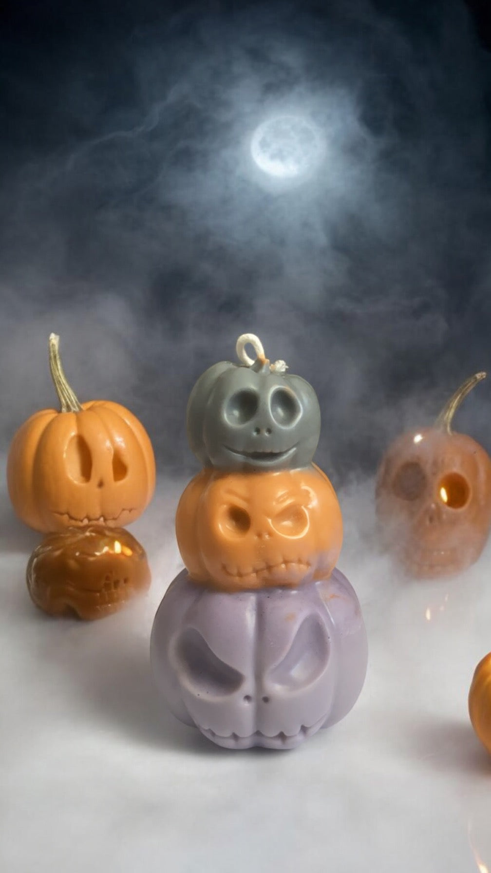 Spooky Jack-o-lantern Candle